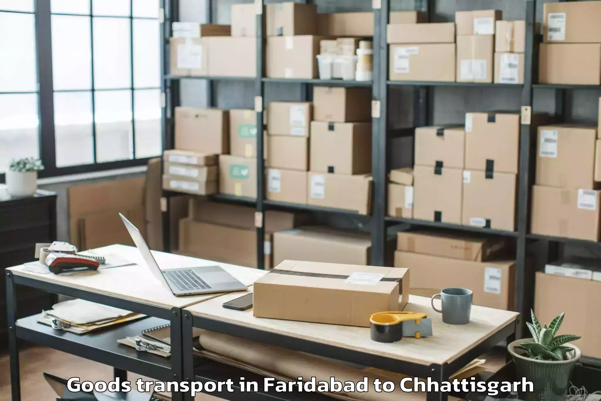 Discover Faridabad to Saraipali Goods Transport